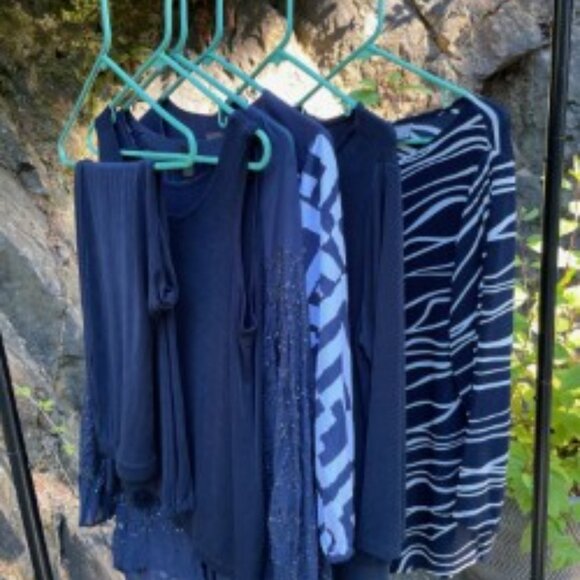 Chico's Travelers 6 Piece Lot Bundle No. 2 Size 1 Medium (8/10) India Ink - Picture 1 of 13